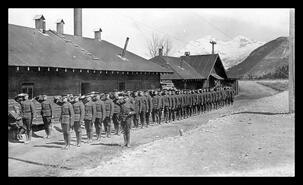 103rd Rocky Mountain Rangers guard unit at Banff Internment Camp