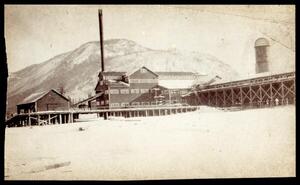 Adams River Lumber Company in winter