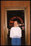 Carol Douglas outside The Town & Country Restaurant