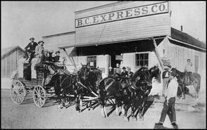 B.C. Express stagecoach leaving Ashcroft for Clinton 