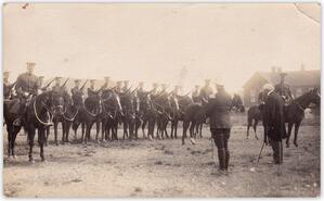 Canadian Mounted Rifles on horseback