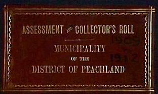 District of Peachland Assessment and Collector's Rolls
