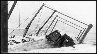 C.P.R. barge accident at Okanagan Centre