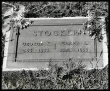 Grave of George K. and Clara L. Stocker near Christina Lake