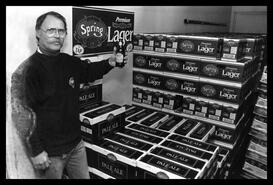 Okanagan Spring Brewery chief engineer Willy Lutfring with company's award-winning lager