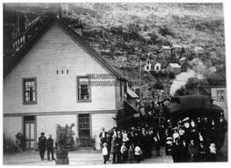 C.P.R. station before fire