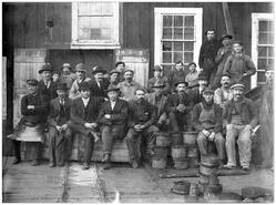 Group of men at the stamp mill