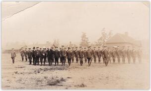 Canadian Mounted Rifles in formation