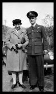 Arthur E. Sovereign in his R.C.A.F. uniform with his mother Ellen Sovereign