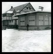 C.P.R.  Railway station in Grand Forks, B.C.