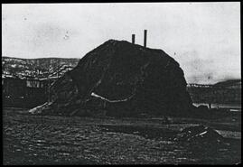 S.M. Simpson Ltd. sawdust pile with two ventilation stacks