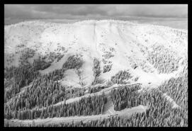 Aerial view of Silver Star Mountain ski hill