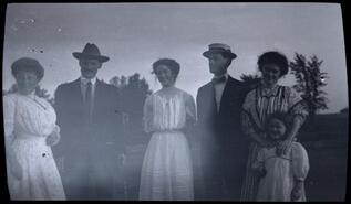 Elizabeth, Cornelius, Thomas Leo and Peggy O'Keefe with two women