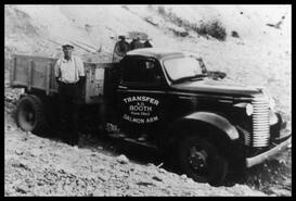 Allen Booth with first A.D. Booth dump truck