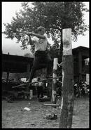 Log chopping contestant Glen Erickson at Revelstoke Timber Days