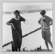 School teachers Alice Heywood and Margaret Calbick at Mabel Lake