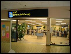 Interior of RBC Royal Bank in Polson Mall