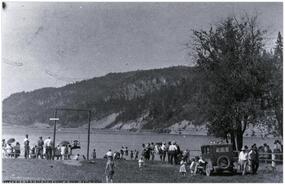 Early beach scene, Otter Lake  