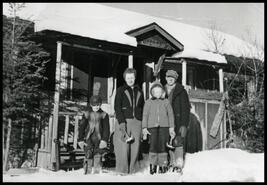 Canniff family at old Japanese house purchased by Bert Canniff at Bay Farm