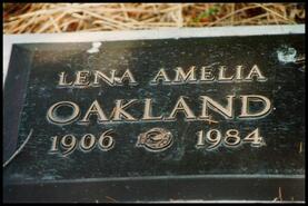 Lena Amelia Oakland headstone