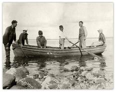 Group of boys in a boat