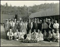 Group at official opening of Nelson Lawn Bowling Greens season by F.C. Sharpe, Superintendent Kootenay Division, C.P.R.