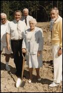 Gordon Mackie and group at sod turning for Senior Centre lodge