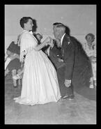 Two people dancing during Enderby's 50th anniversary