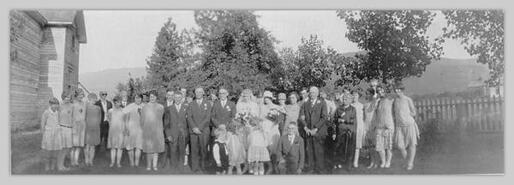 Arvid Johnson - Florence Patten wedding at Armstrong