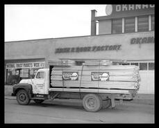 Armstrong Sawmill Ltd. truck in Hoo Hoo Club logging truck parade during National Forest Products Week