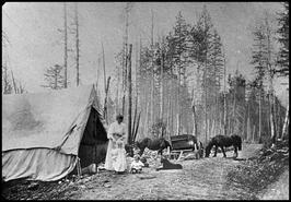 Moore family camping at Falls Creek