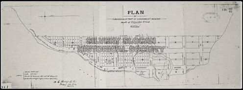 Plan of subdivision of part of the government reserve, mouth of Carpenter Creek