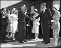 Queen Elizabeth and Prince Philip at Sicamous