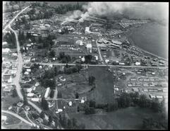 Aerial view of Lumby Lumber Company
