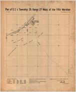 Plan of S.E. 1/4 Township 26 Range 27 West of the Fifth Meridian