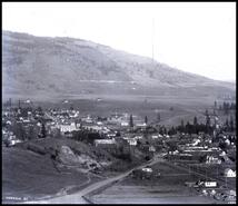 View of Vernon, looking east over the downtown business area from Community Centre Hill