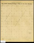 Plan of NW 1/4 Township 18 Range 9 West of the Sixth Meridian 
