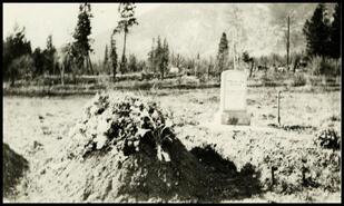 Graves of Alex & Teressa Furgason at Falkland cemetery