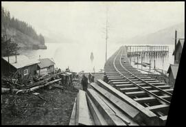 Railway loading pier at Swamp Point, Portland Canal, B.C.
