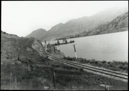 Railroad line along Skaha Lake