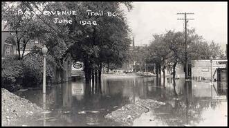 Bay Avenue during 1948 flood