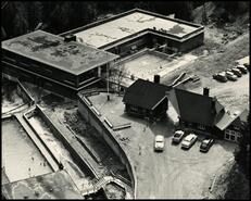 Aerial view of Radium Hot Springs facilities