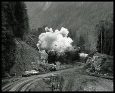 Trans Canada Highway construction in Rogers Pass