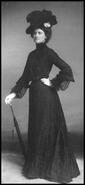 Unidentified woman in black clothing