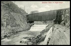 Postcard of the C.P.R. bridge at the Granby dam site