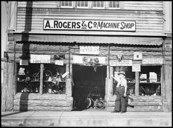 A. Rogers & Co. Machine Shop decorated for Vernon Days