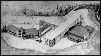 Architectural sketch of the expanded Trail-Tadanac Hospital