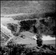 Early construction of the Waneta Dam on the Pend d'Orielle River