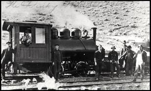 Dinky engine hauling coal from No. 2 Mine to tipple at Middlesboro