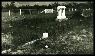 F.E. Cooper tombstone in Evergreen cemetery, Grand Forks, B.C.